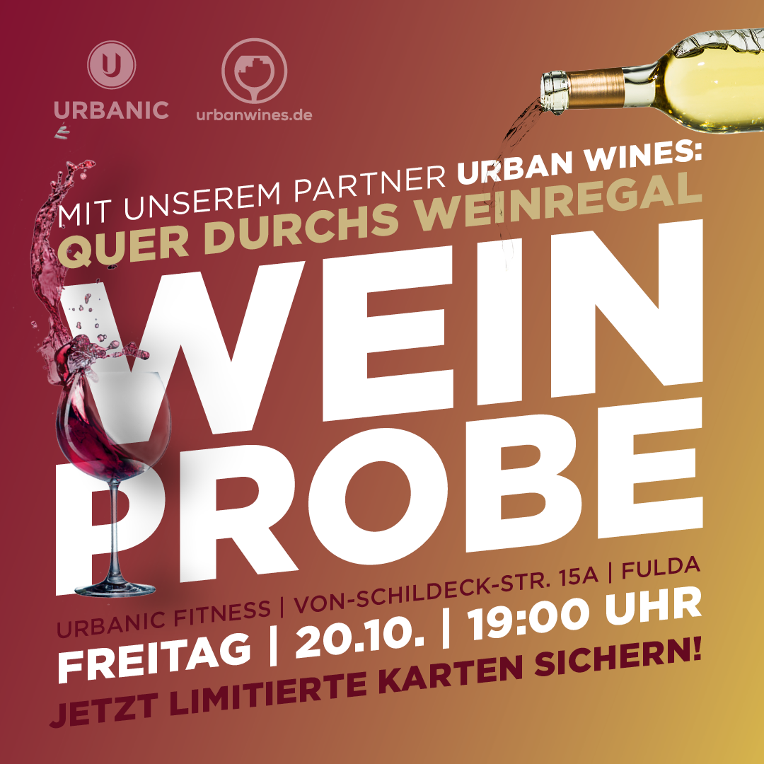 Weinprobe Fulda: 20.10.2023 Urbanwines X Urbanic Fitness
